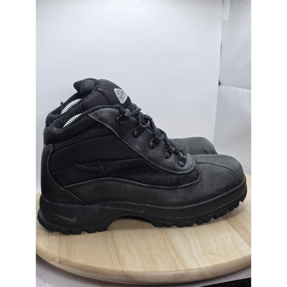 Nike ACG Air Nestuca Hiking Walking Boots Men Size 8.5 Black Leather 333667-001 - Picture 3 of 9